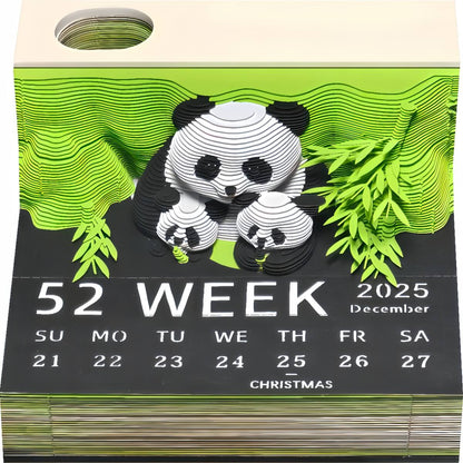 3D Calendar - Panda