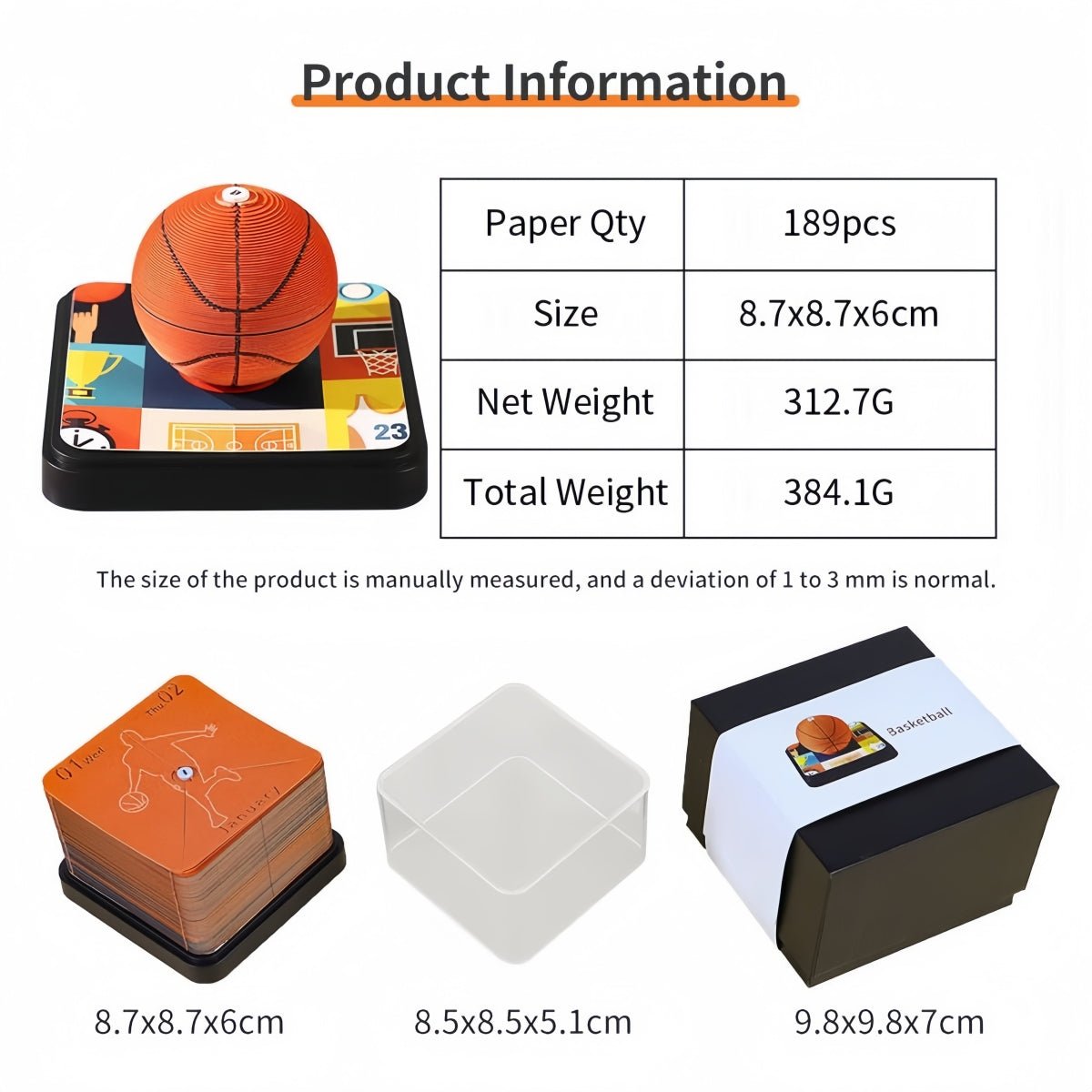 3D Calendar 2025 - Basketball - 3D Calendar