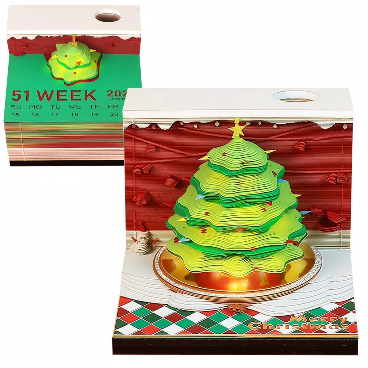 3D Calendar 2025 - Christmas Tree - 3D Calendar