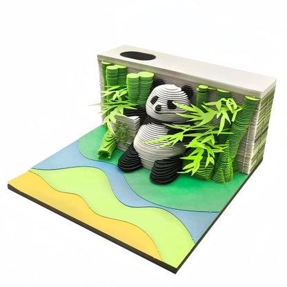 3D Calendar 2025 - Panda A - 3D Calendar