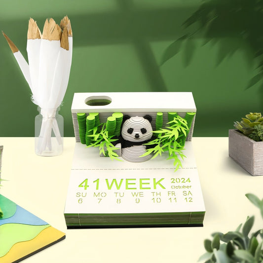 3D Calendar 2025 - Panda A - 3D Calendar