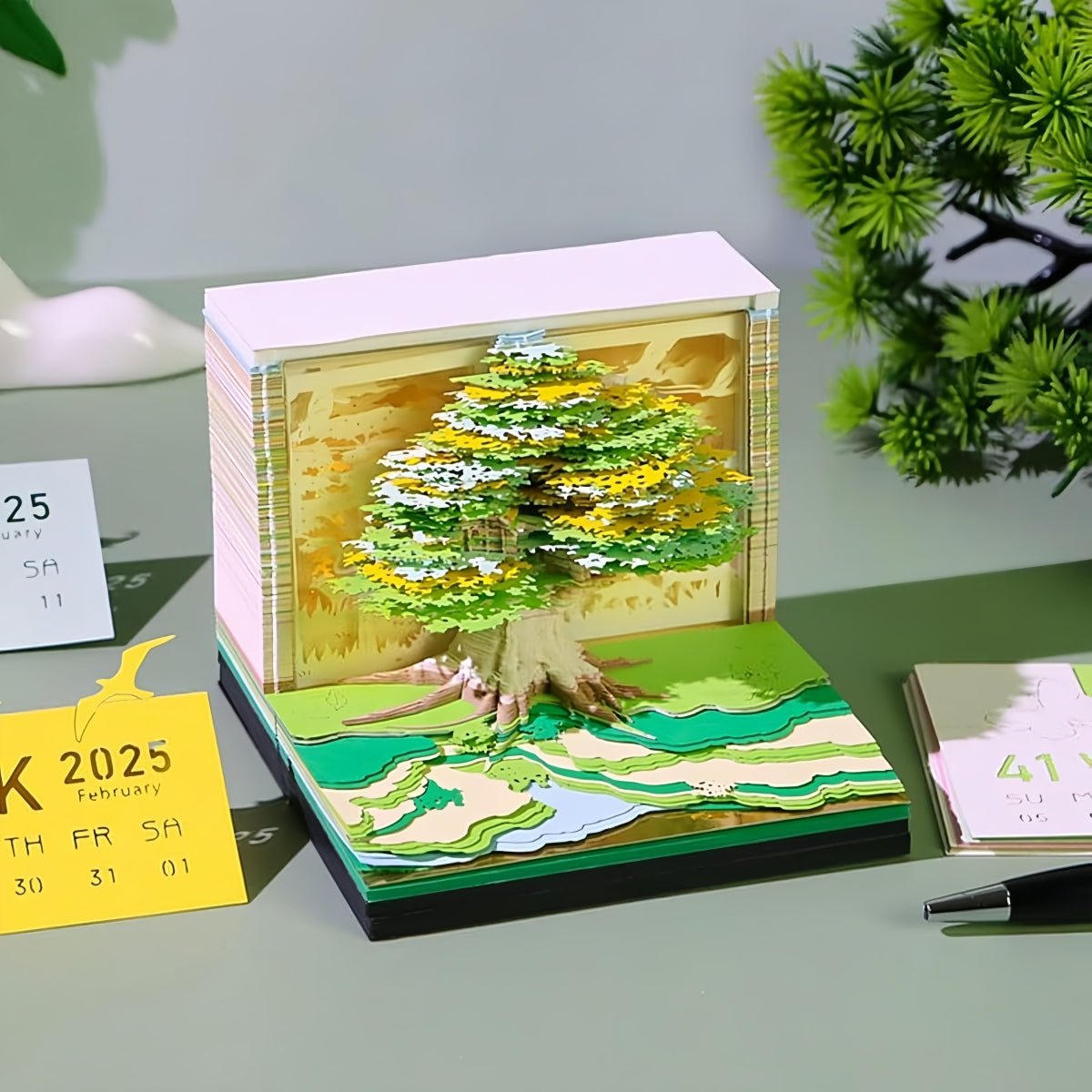 3D Calendar - Tree House D - 3D Calendar